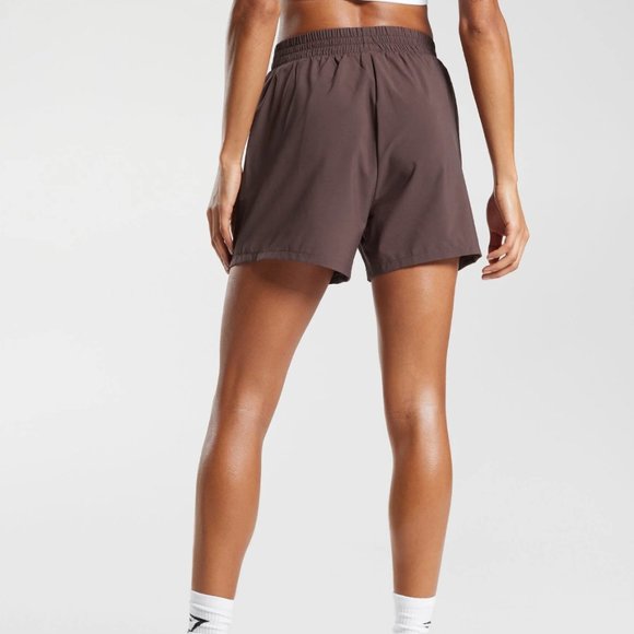 Brand new Gymshark WOVEN POCKET SHORTS - Chocolate Brown - Picture 6 of 10